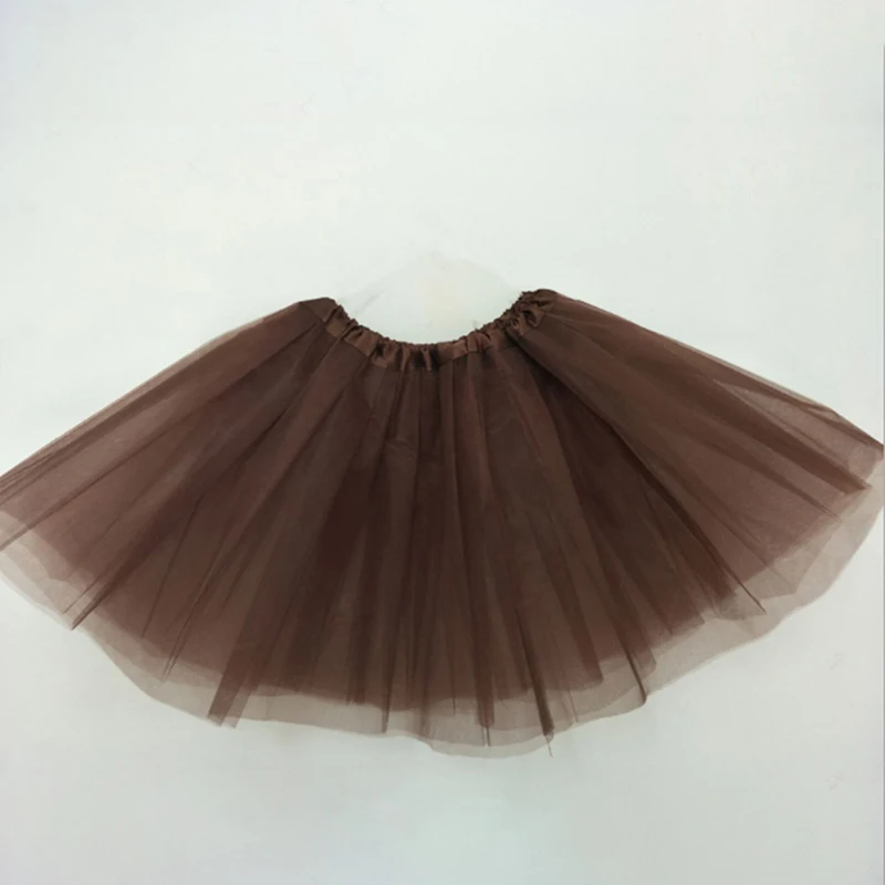 

Girl Three Layered Ballet Dance Tutu Skirt Classic Solid Color Mini Pleated Dress Elastic Party Petticoat For Adult