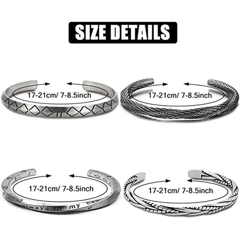 2024 New Simple Twisted Stainless Steel Open Bangles for Men Women Delicate Silver Color Cuff Bracelet Fashion Party Jewelry - Image 6