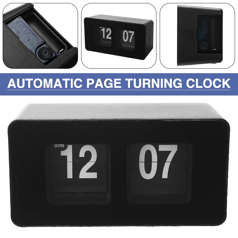 Auto Flip Clock Table File Down Page Clocks Modern Retro Vintage