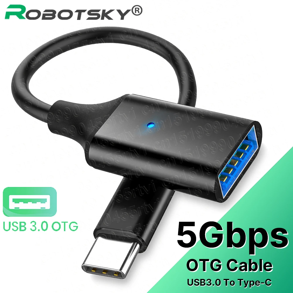 Adaptador USB C Macho a USB 3.0 Hembra Tipo C Cable OTG - Cabletime –  CABLETIME