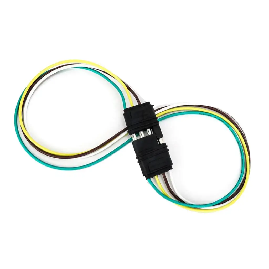 Trailer Wiring Fire Wire Extension Cable 4 Pin Flat 24" Wire Connector trailer spring wire