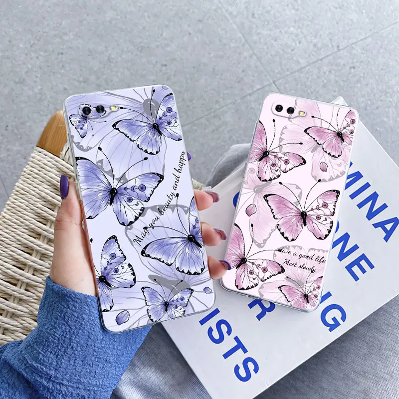 Luxury Butterfly Clear Soft Silicone Protective Phone Case