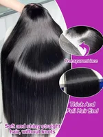 Meilleur Choix Perruques Lace Front Extra Longues de 40 Pouces, Lisses comme des Baguettes, Volume Complet 250%, Cheveux Humains Brésiliens, Design de Dentelle HD Transparente 13x6, Perruques Frontales 13x4, Cheveux Lisses et Soyeux, Closure Noire, Installation Facile, Perruques de Fête pour Femmes 2