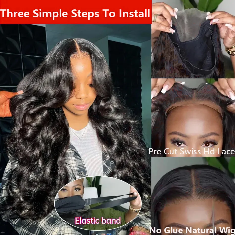 30 40Inch Body Wave 13x4 HD Lace Front Human Hair Wigs Ready to Go Glueless Brazilian 13x6 Lace Frontal Wig For Women Preplucked