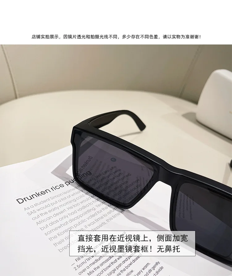 Neue Modische Eckige Sonnenbrille für Herren Rechteckige Designer-Luxus-Sonnenbrille Klassische Vintage Outdoor Rechteckige Sonnenbrille – Detail 2