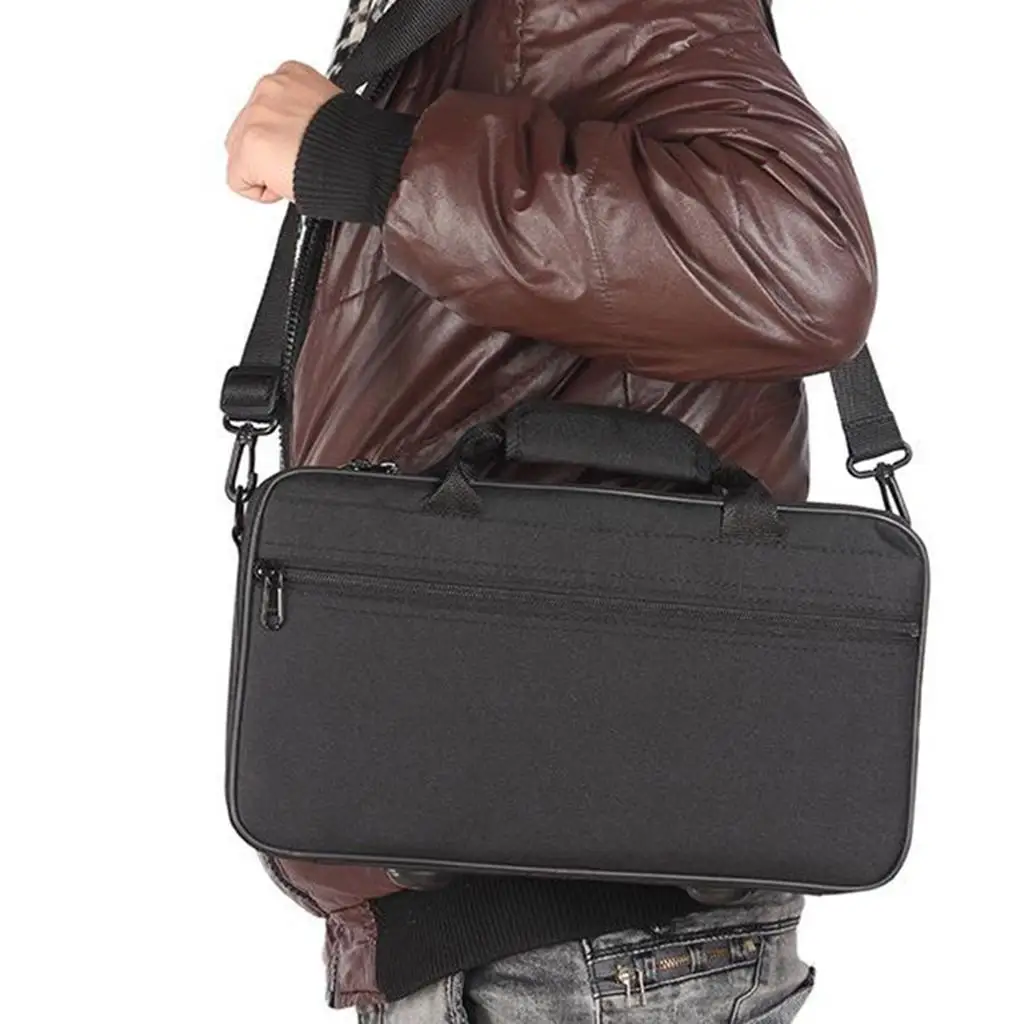 600D Water-resistant Foam Padded Clarinet Case Clarinet bag Storage Carrying Protective Case