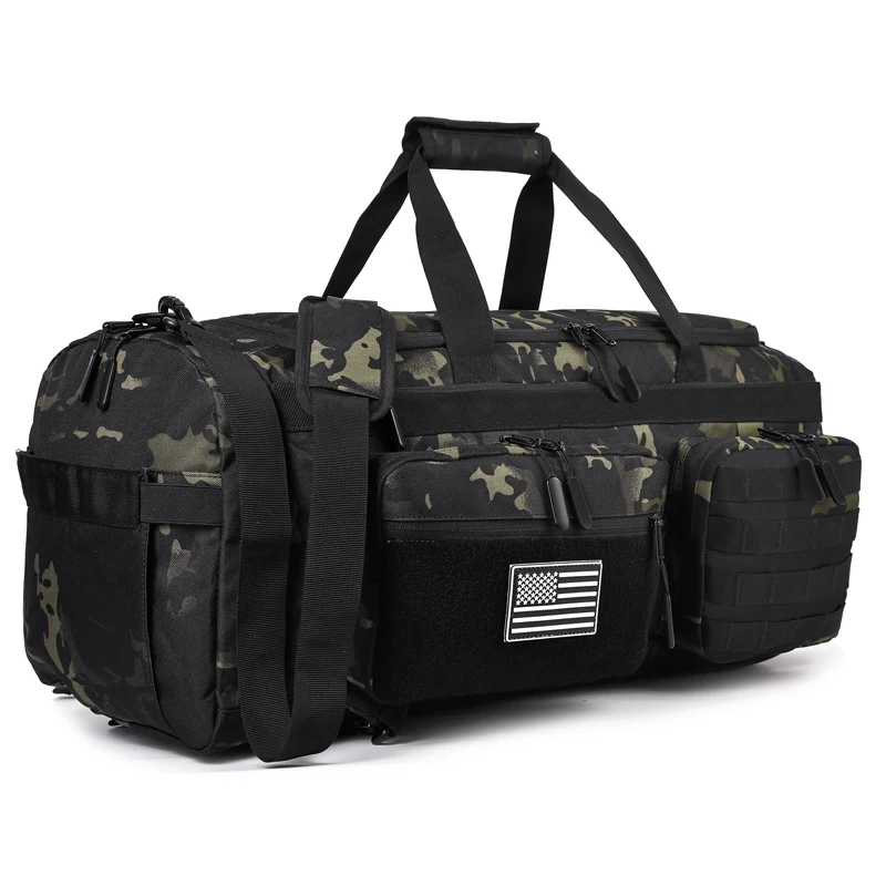 Tactical 50l Travel Duffel Backpack With Shoe Compartment Large_voghion.com