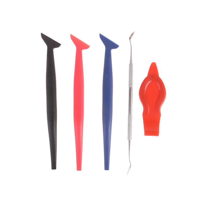 1/3PCS Car Window Tint Tools Plastic Wrap Shank Gasket Squeegee Long Handle Micro Squeegee Car Tinting Wrap Tool Corner Scraper
