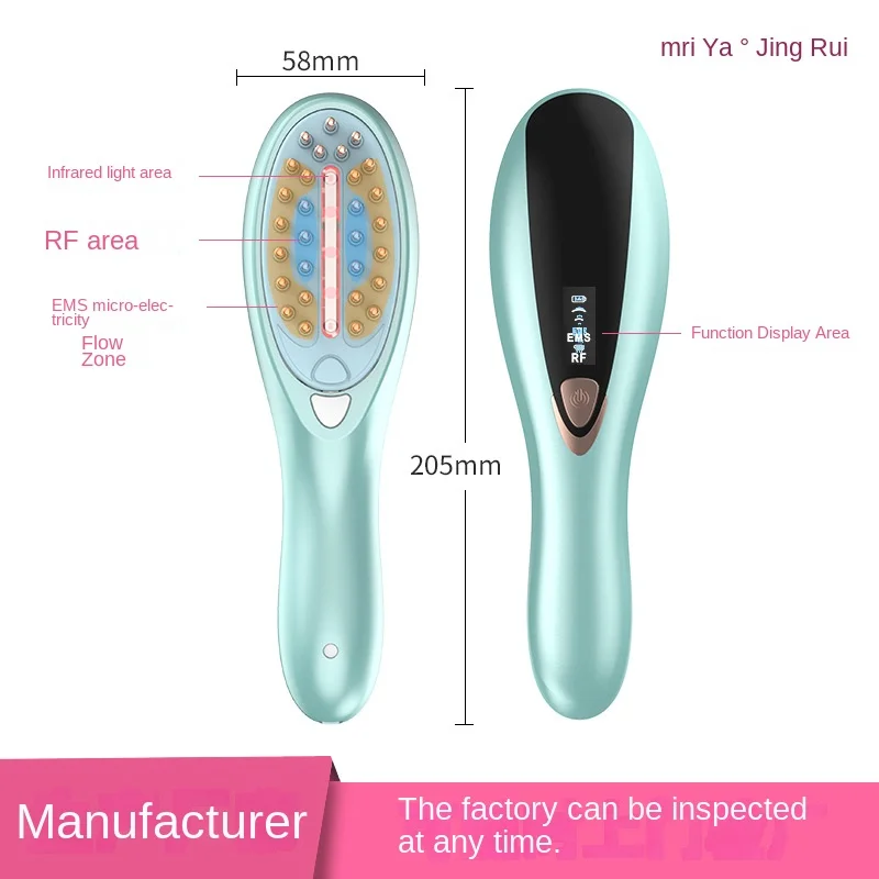 Micro Current Electric Massage Comb Hair Therapy Instrument Straight Hair Comb RF Personal Health Care Comb Electric Massager 2