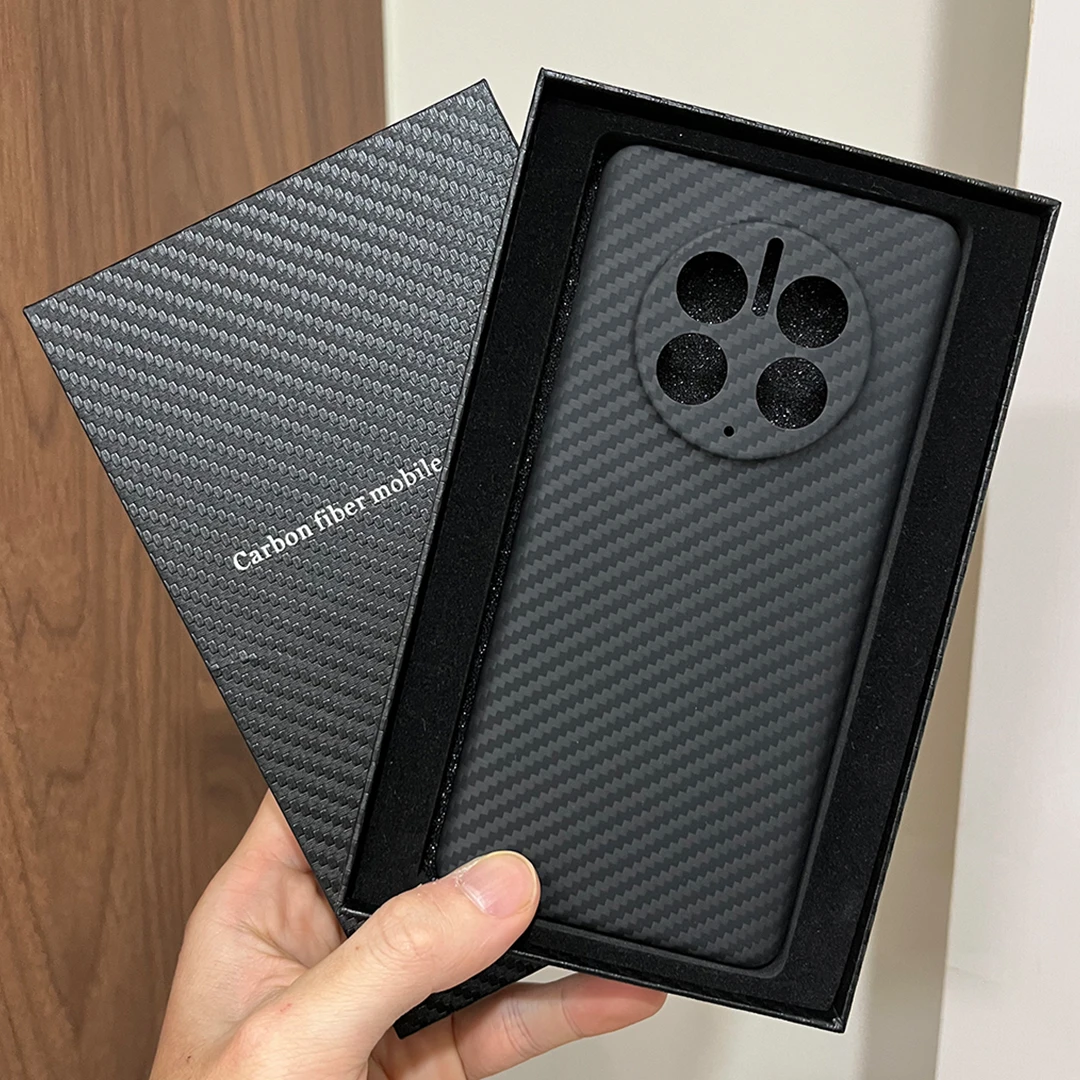 Luxury Real Aramid Carbon Fiber Protector Phone Case Cover On For Huawei Mate 50 Pro Global