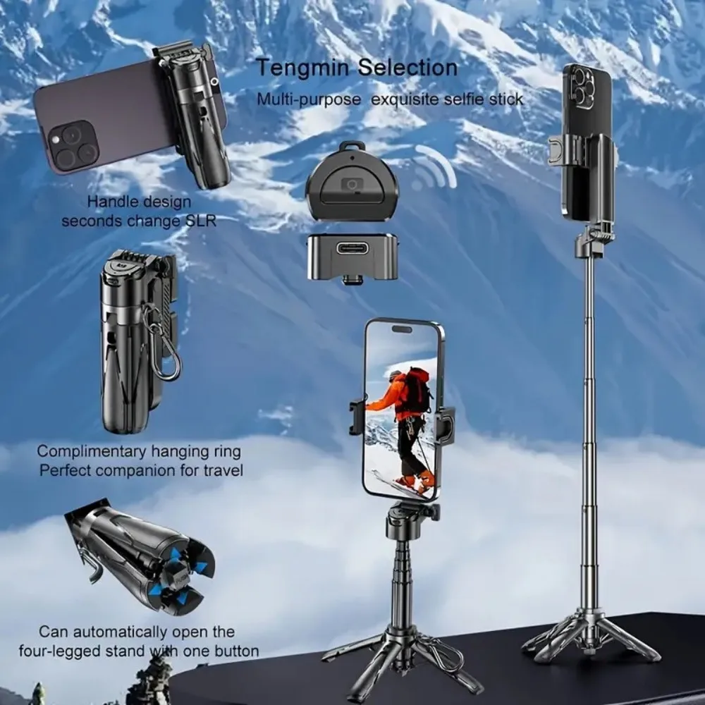 Mobile Phone Selfie Stick 3 in 1 Phone Stand Tripod With Detachable Remote Mini Self-timer Stick For Vlog Live Broadcast selfie stick tripod selfie stick cell phone selfie stick smartphone selfie stick phone selfie tripod