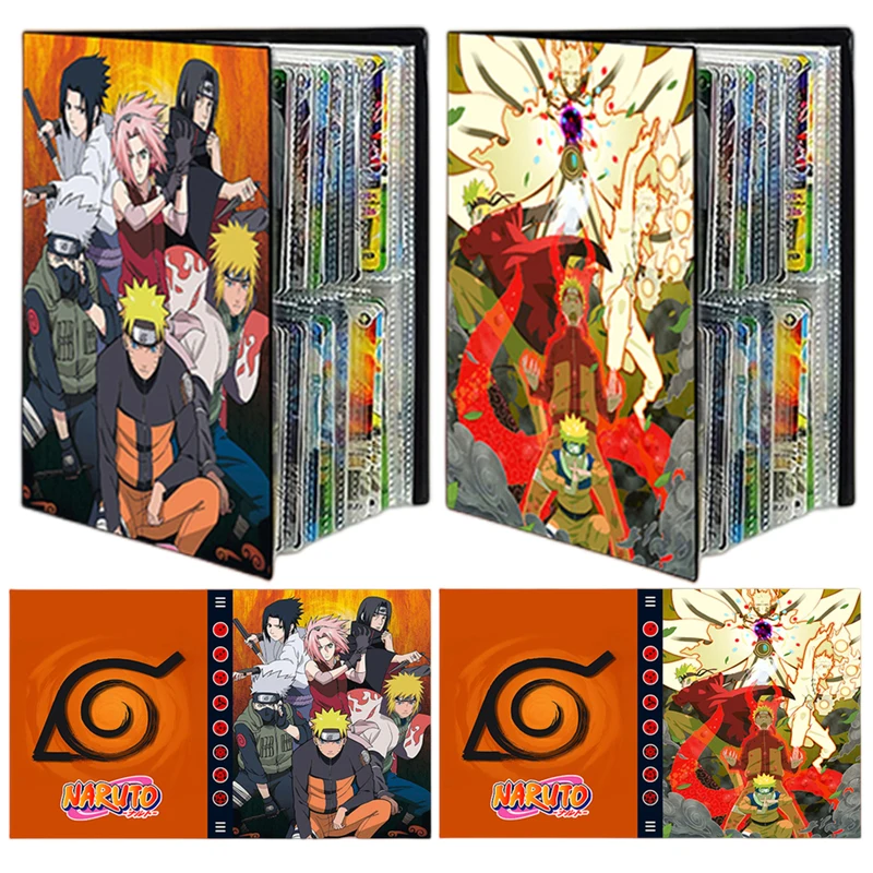 Anime Naruto Peripheral Card Album Book Game Card Collection Toys Holder Binder High-Capacity Storage Bag Holder Book
