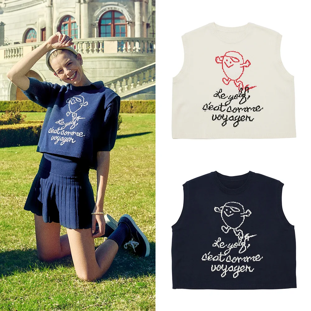 

"Selected High-quality Women's Knitted Vests! Warm in Autumn, Golf Sports Tops, Versatile and Trendy, Novel Design!"