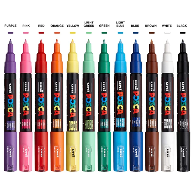 Uni 7 Pastel Posca Paint Markers Pen, PC-5M 7C Medium Posca Markers with  Reversible Tips, Acrylic Paint Pens Posca Pens - AliExpress