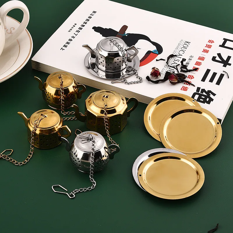 Description Picture 3 of itemStainless Steel Teapot Shape Tea Leaf Infuser Herbal Spice Strainer Filter Diffuser Tea Maker Ball Teaware Kitchen Accessories