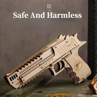 DIY 3D Wooden Rubber Band Gun Puzzle Assembly Model Toy Shooting Models Kits for Children Gifts 2