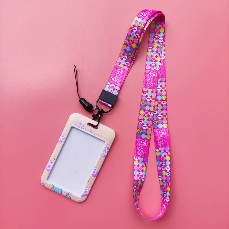 최신 바비 여성 신용 카드 소지자 Lanyards 숙녀 ID 배지 소지자 넥타이 작업자 셀룰러 카드 커버 넥 스트랩 학생