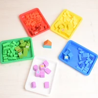 Plastic Square Tray Strong Color Cutlery Tray Serving Tray Flat Tray Coffee Tea Serving Holder Activity Tray Organizer 2