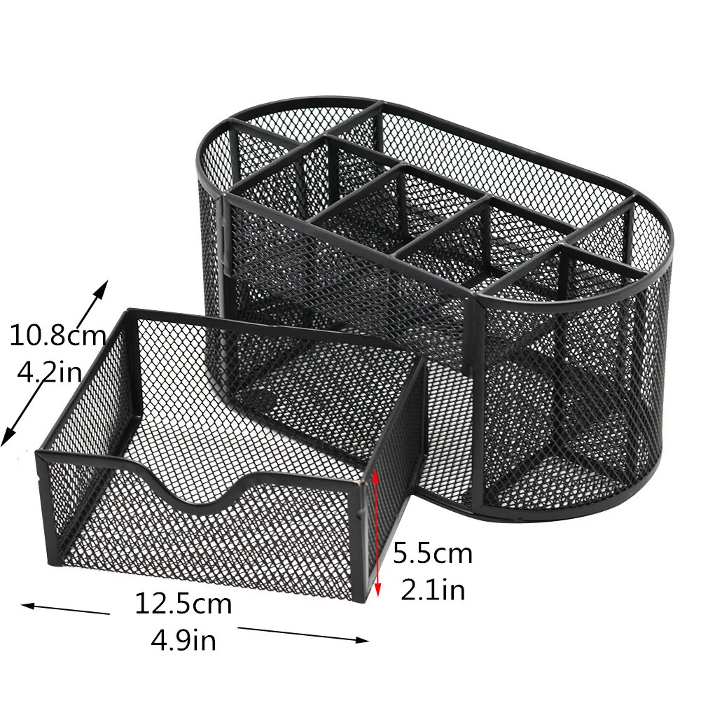 

Mesh Desk Organizer Metal Penalty Organizer Table 9 Grids Design Storage Box Drawer Pencil Pen Holder For Neatening Tools