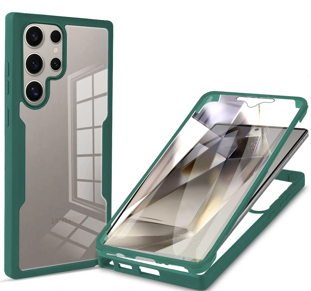360 Double Sided Full Protection Clear Phone Case with Screen Protector