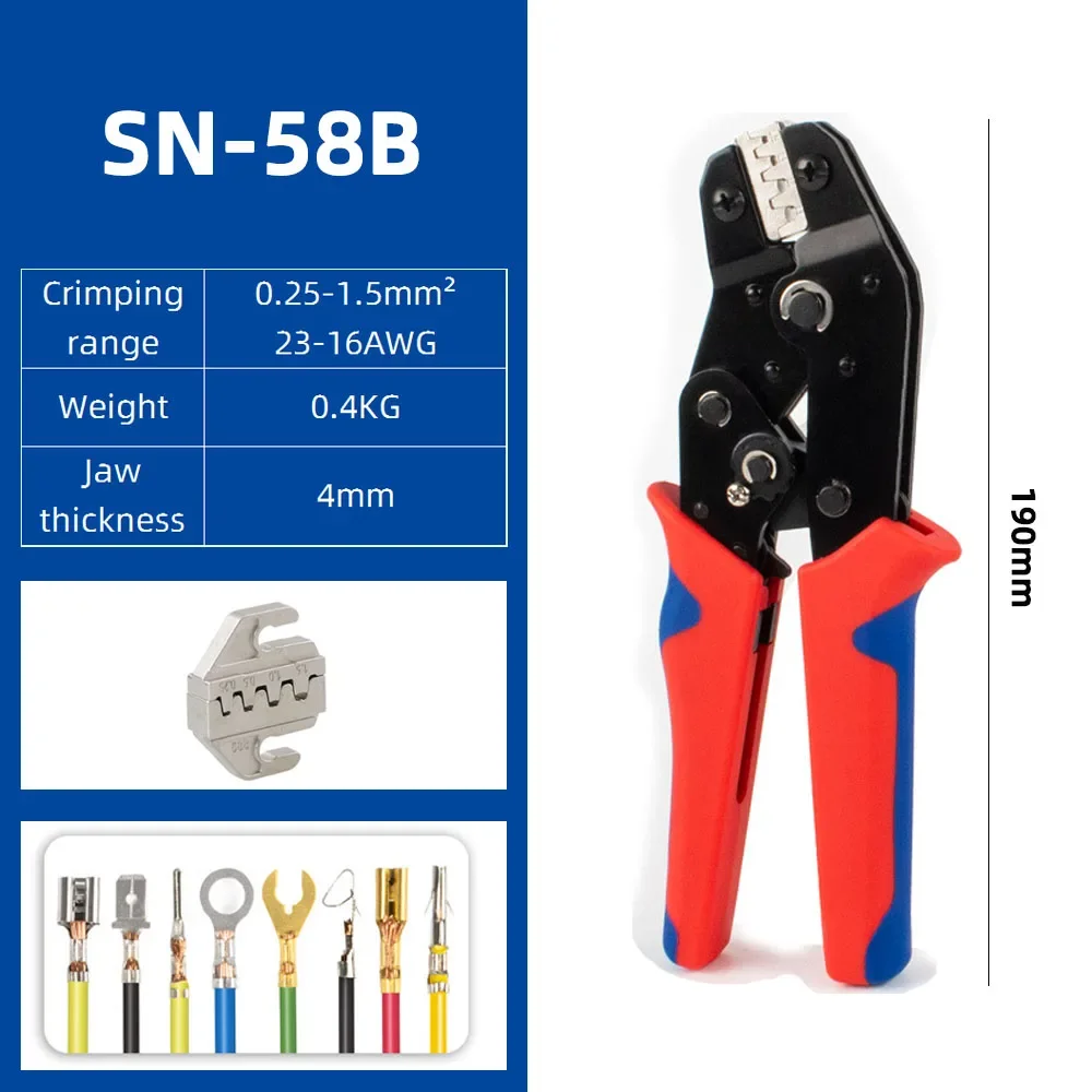 Multi Jaw Crimping Pliers Kit for Automotive Plug-in Crimping Pliers  Bare Terminals Insulated Terminals Tubular Terminals 2