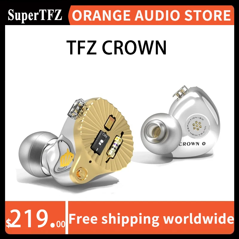 

TFZ CROWN SuperTFZ 12MM Dynamic Driver HiFi Audiophile In-ear Earphone IEMs with Dual Impedance Mode Tuning Switches
