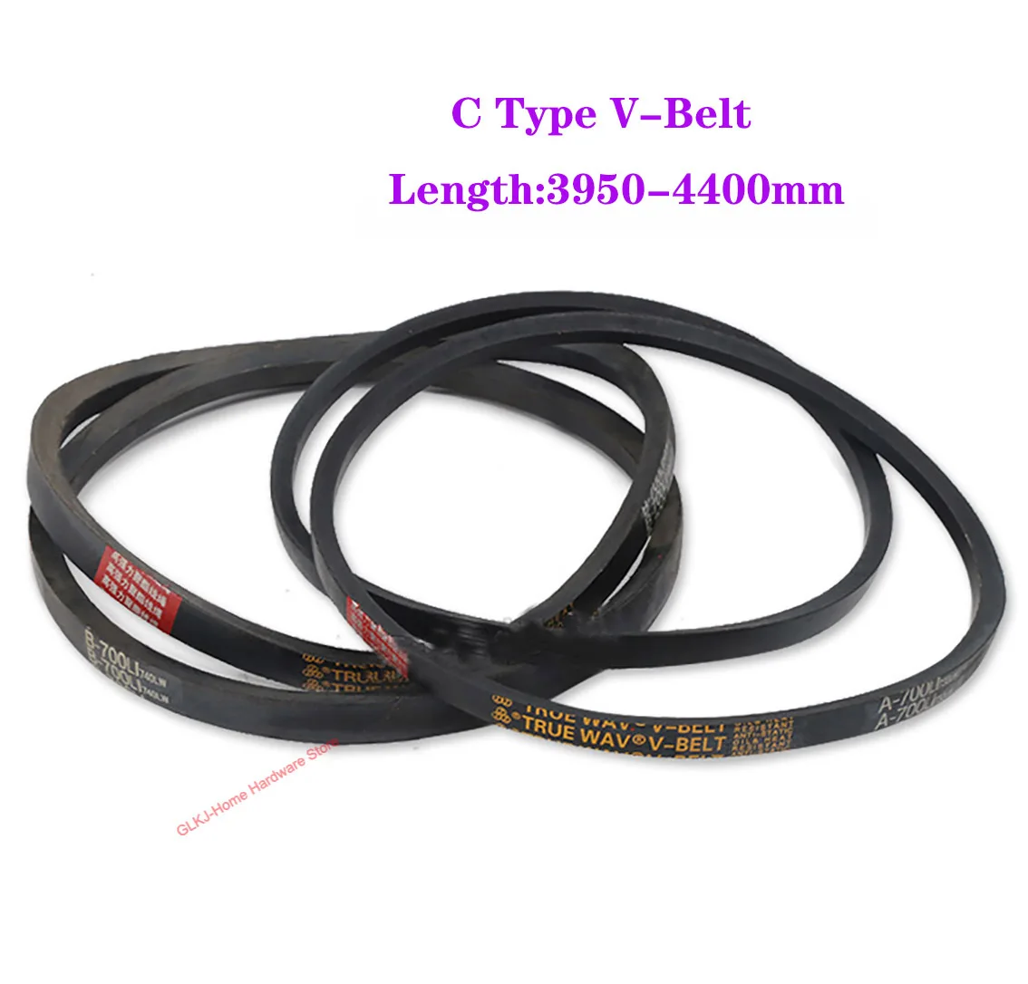 

1Pcs C3950/4000/4050-4400mm C Type V-Belt Black Rubber Triangle Belt Industrial Agricultural Mechanical Transmission Belt