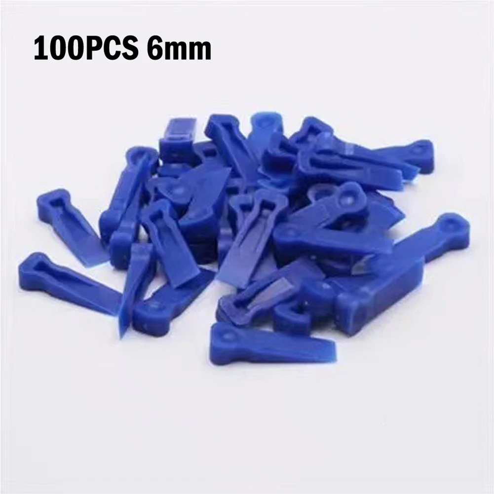 100pc Plastic Tile Wedge Spacer Reusable Leveling Positioning Clip Floor Locator Wall Ceramic Laying Nivelador Construction Tool