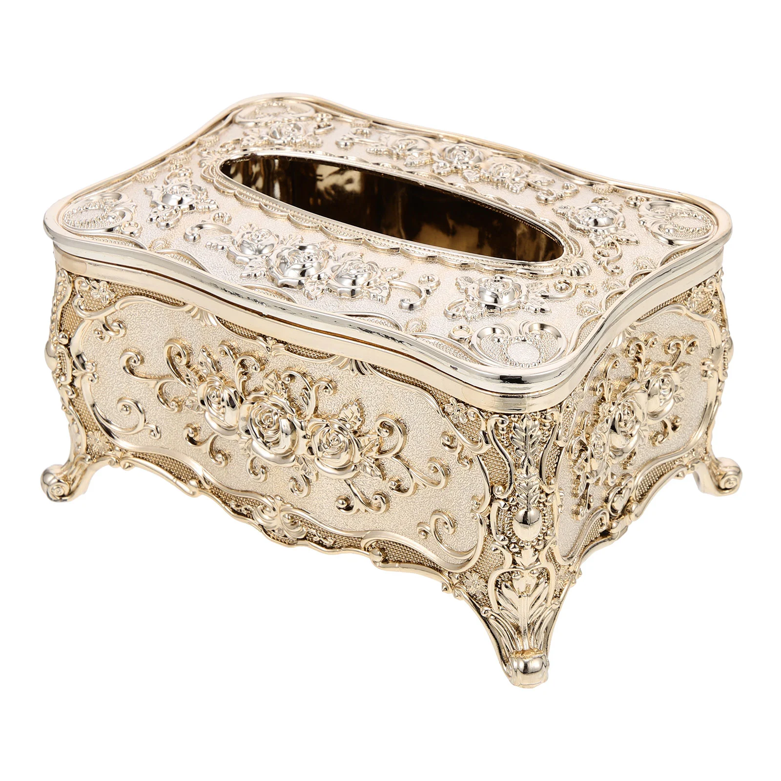 

Embossed Paper Box Vintage Tissue Holder Bracket Unique Container Acrylic Desktop Decor