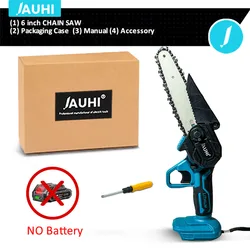 Compact Cordless Electric Chainsaw for Efficient Wood Cutting and Garden Logging (Without Battery)