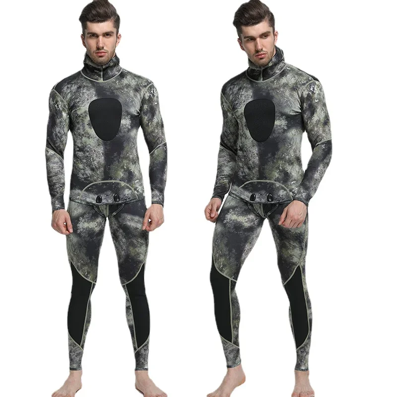 1.5mm Men Camo Neoprene 2-pieces Set Diving Suits diving suits