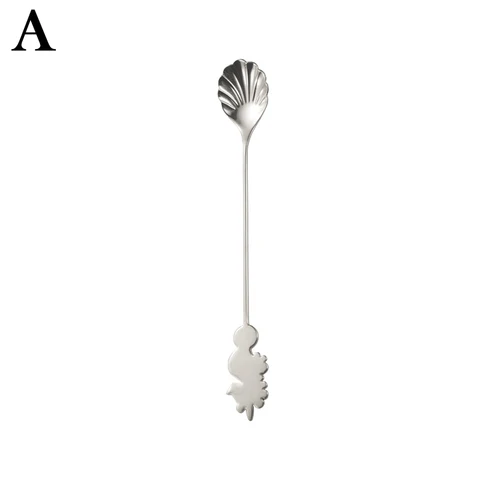 Octopus Spoons Fork Mini Metal Gold Carved Coffee Snacks Fruit Prikkers Dessert Fork Kitchen Tool Teaspoon