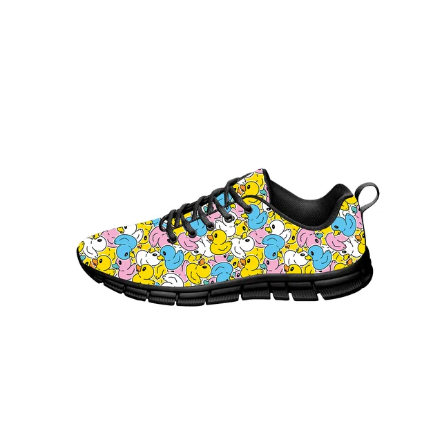 Cartoon Duck Black Sports Shoes: High Quality, Customizable Sneakers