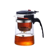 Heat Resistant Glass Teapot One-click filtering Tea Pot Tea Water Separation Filter Tea Maker Coffee Pot Home Teaware Set 6