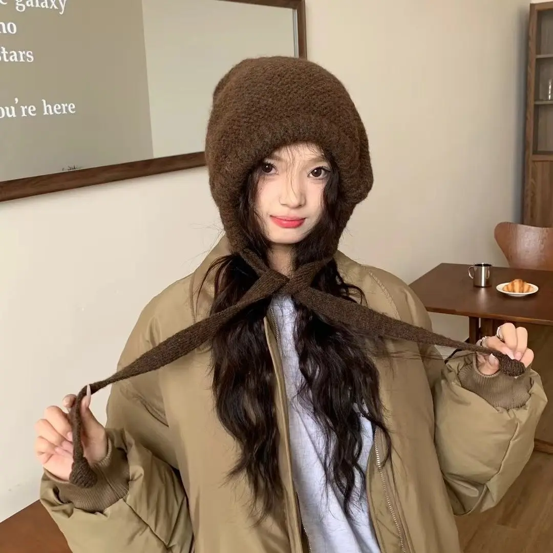 

Thickened Multifunctional gradient Fun Dual Purpose Bag Winter Warmth Cover Head Hat Shoulder Strap Ear Protection