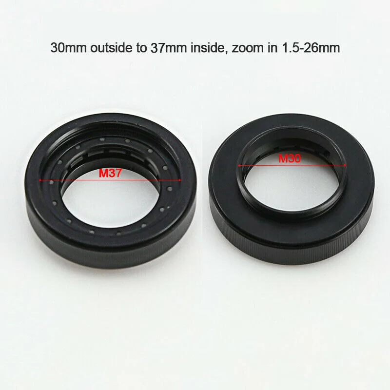 Adjustable 1.5-26mm Iris Diaphragm M30 to M37 Microscope Camera Lens Module Adapter Ring Microscopio