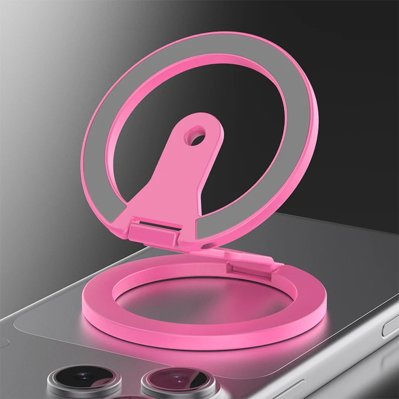 Magnetic Double-Sided Folding Phone Grip with 1/4 Screw Design for Photography Equipment