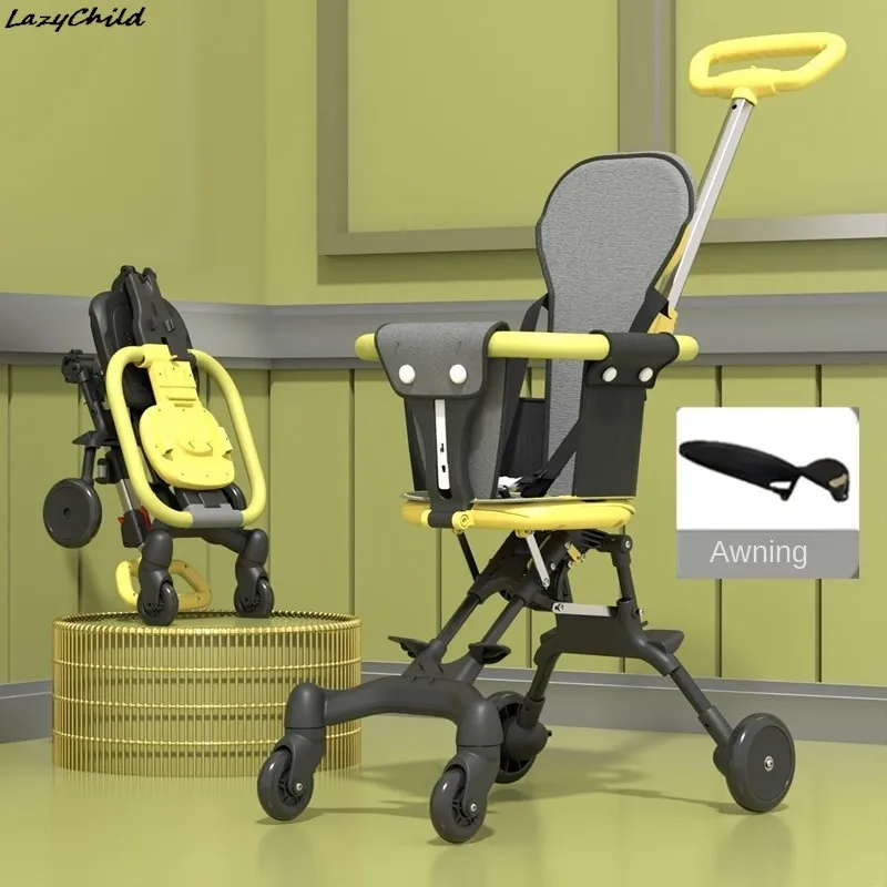 Baby Stroller Lightweight Foldable Four-wheel Two-way