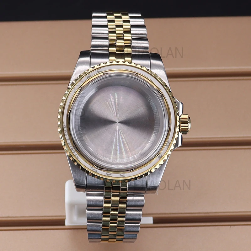 40Mm Gold Gmt-Master Cassa Dell'Orologio Da Uomo Bracciali Parti Del Cinturino Per Seiko Nh34 Nh35 Nh36/38 Movimento 28.5Mm Quadrante Submariner Dayto