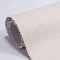 Self-Adhesive Faux Leather Repair Patches - 20x30cm Synthetic PU Fabric for Sofa and DIY Projects (Ivory)