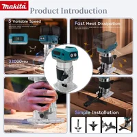 Makita DRT50 tondeuse sans fil Machine de découpage Rechargeable outil de rainurage sans brosse fraisage Machine de gravure sur bois 6