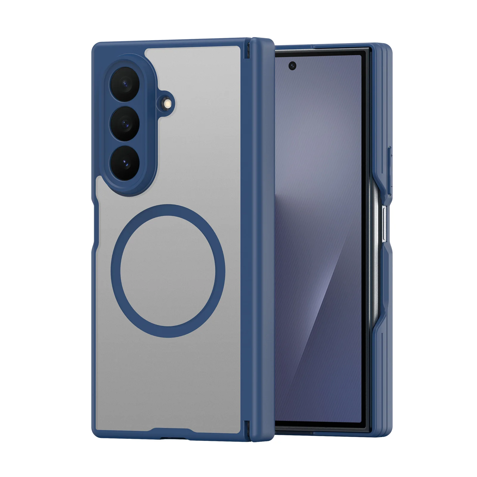 Magnetic Transparent Frosted Case with Full Protection & Anti-Slip Shockproof Design