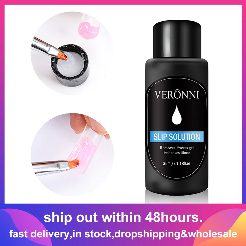 Poly Uv Nail Gel Liquid Slip Solution Quick Builder Gel Per Unghie Gel Per Unghie Liquido Acrilico Trasparente Permanente 35Ml