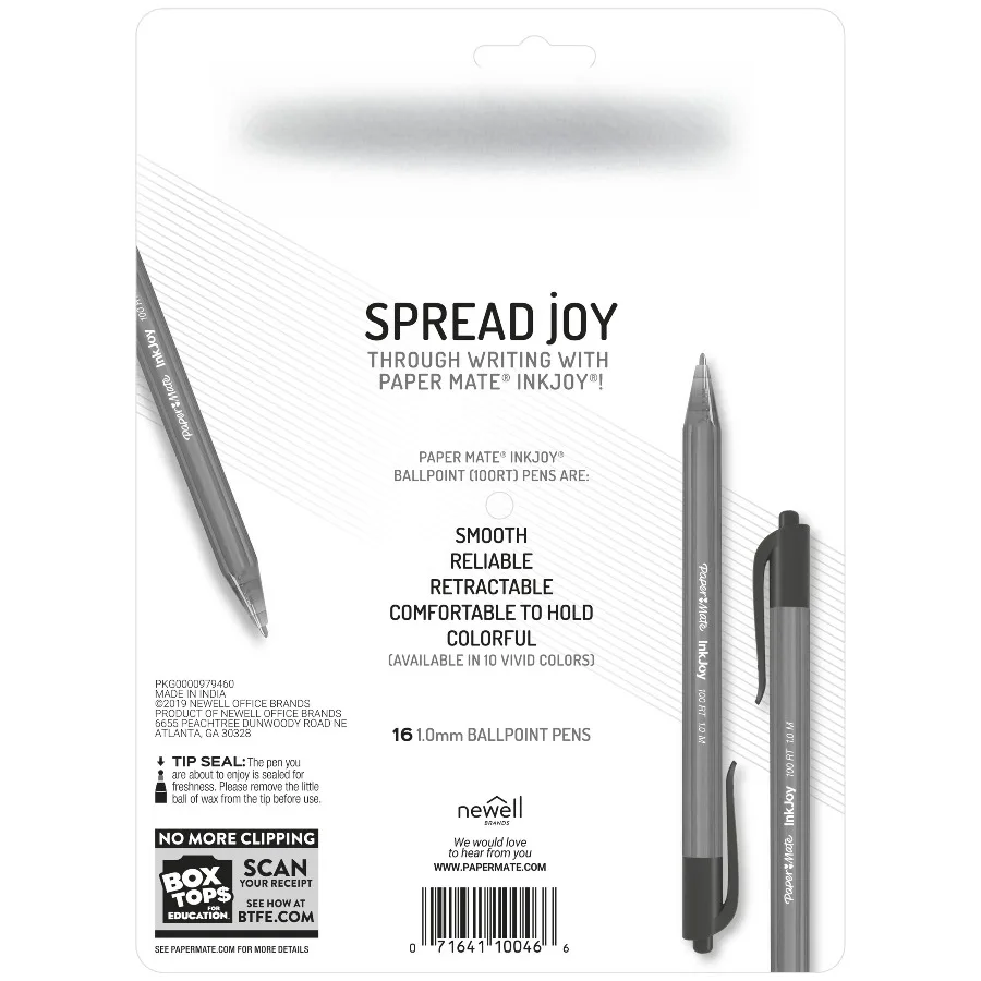 InkJoy 100RT Retractable Ballpoint Pens, Medium Point, Black, 16 Count 6