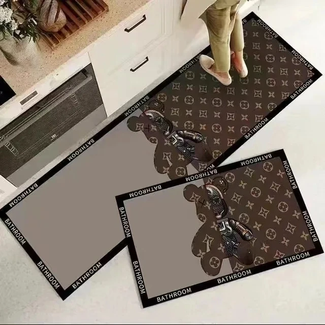 

New Anti-Slip Carpet Kitchen Mats Wipeable Wash Long Strip Carpet Dish Mat Foot Mat Super Non-slip Diatom Mud Pad Bath Pad