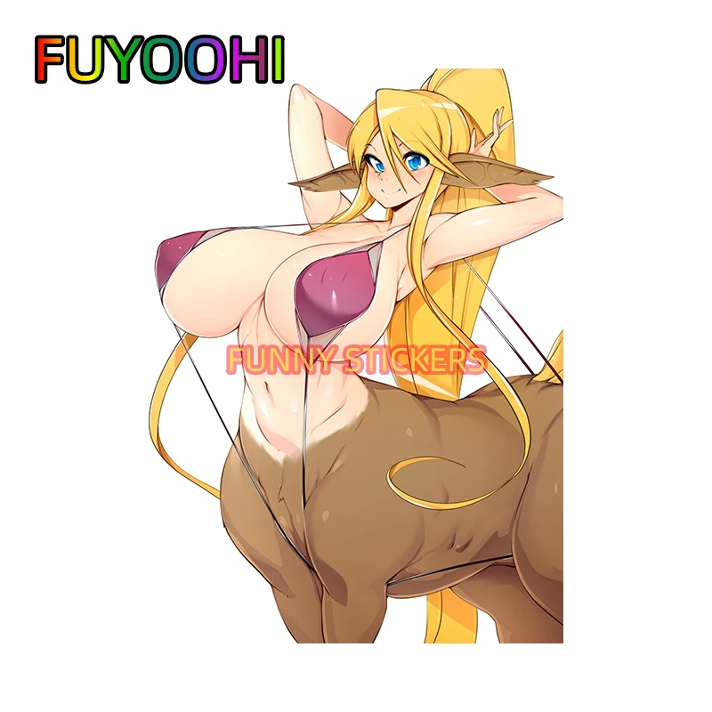 

FUYOOHI Monster Musume no Iru Car Sticker Waterproof Anime Vinyl Decal Bumper Caravan Window Car Styling