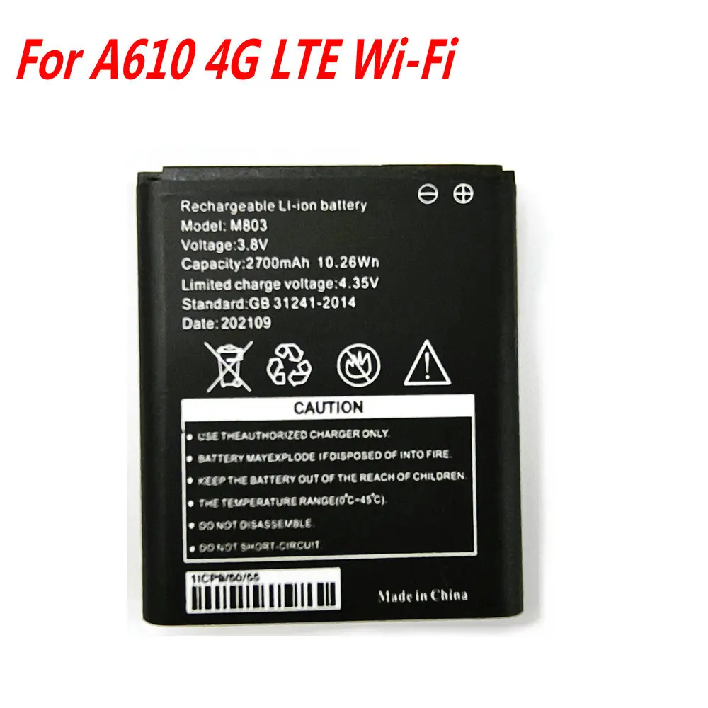 

Оригинальный 3,8 V 2700mAh M803 для A610 4G LTE Wi-Fi Pоутера WIFI роутер Точка доступа Модем батарея