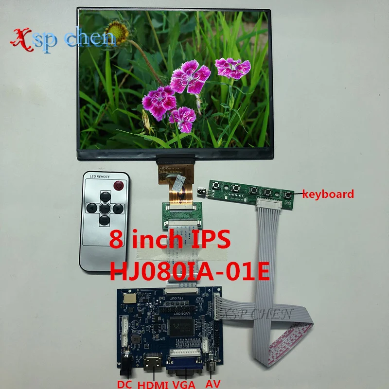 Placa do Motorista da Tela da Exposição do Lcd Hj080ia01e He080ia-01d He080ia-01f 1024×768 hd Hdmi Vga Avoirdupois Usb 8