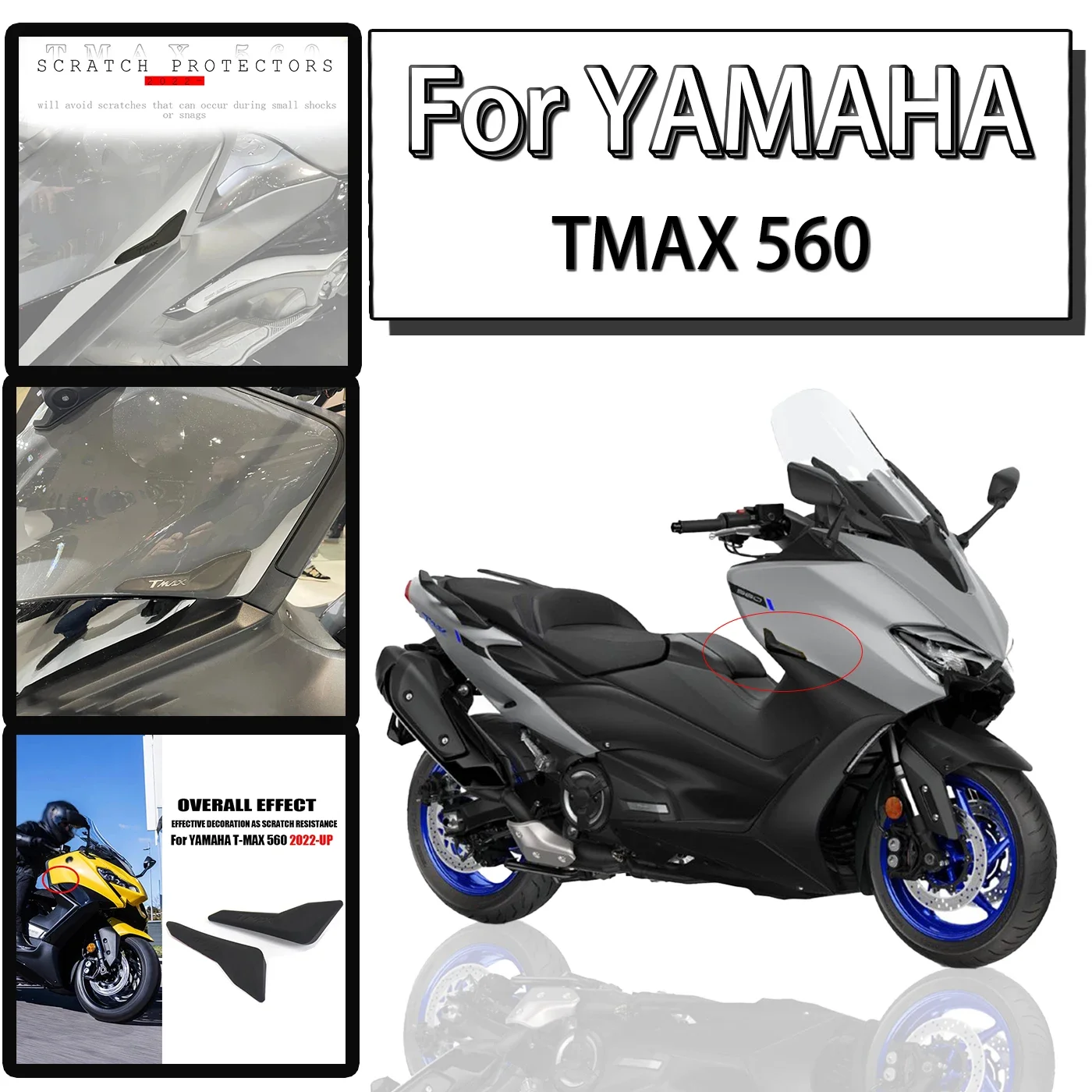 Motorcycle Accessories Universal 2022 2023 Motorcycle Edge Protector Sticker for Yamaha TMAX 560 fit yamaha tmax 560 universal 2022 2023 motorcycle edge protector sticker