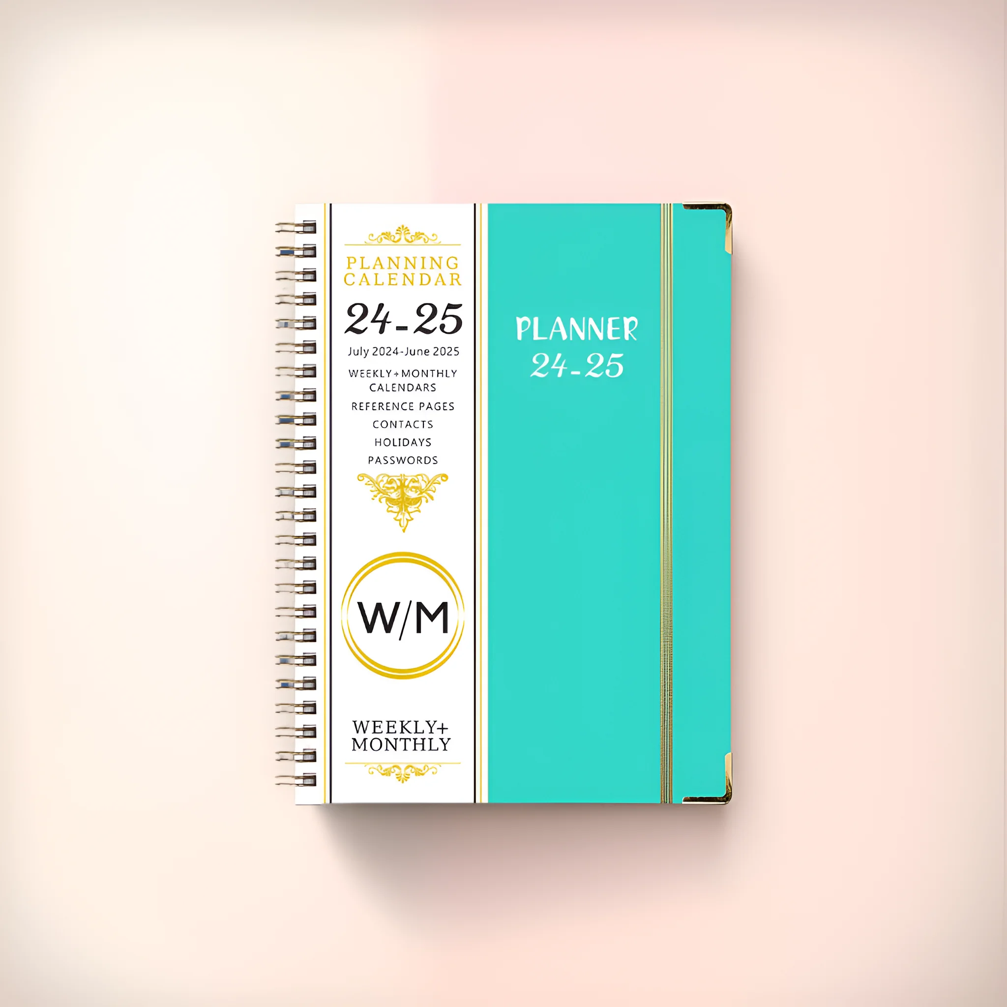 

a5 2024-2025 Agenda Planner Spiral Notebook Goal Habit Schedules Journal Notebooks Schedule Weekly Plan Diary Stationery Office